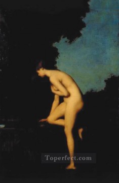 Jean Jacques Henner Painting - La Fontaine desnudo Jean Jacques Henner